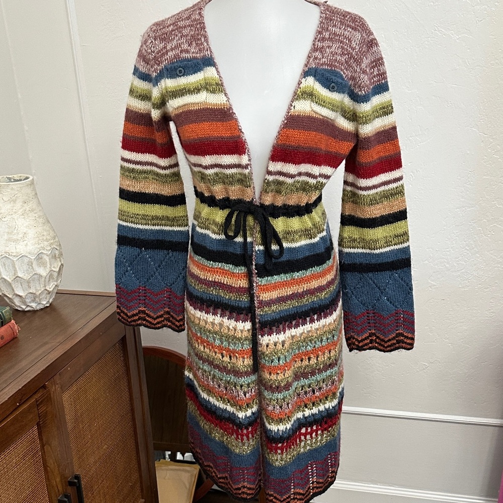 Relais Knitware Multicolor Striped Cardigan